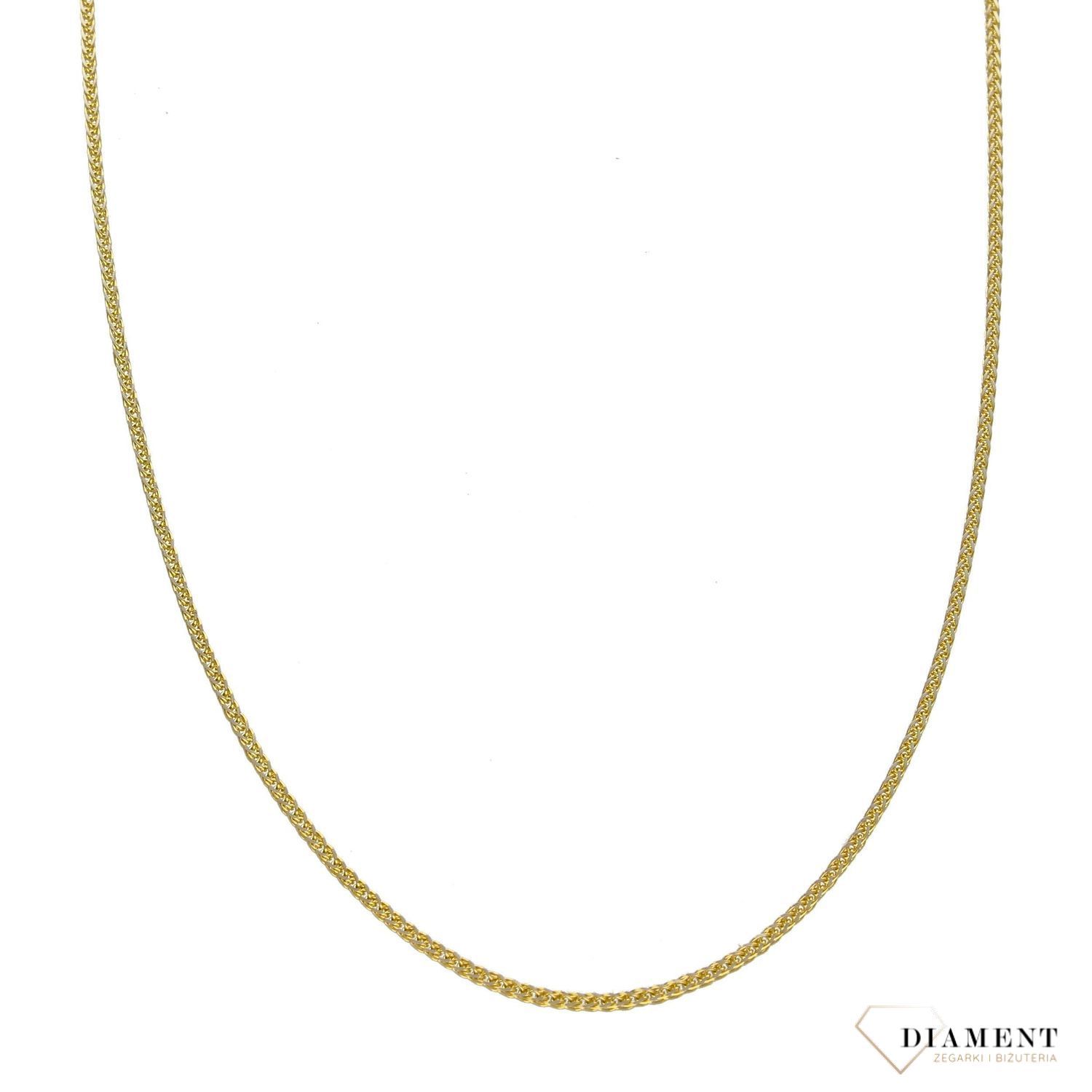 Złoty łańcuszek 585 lisi ogon regulowany 1 mm.jpg